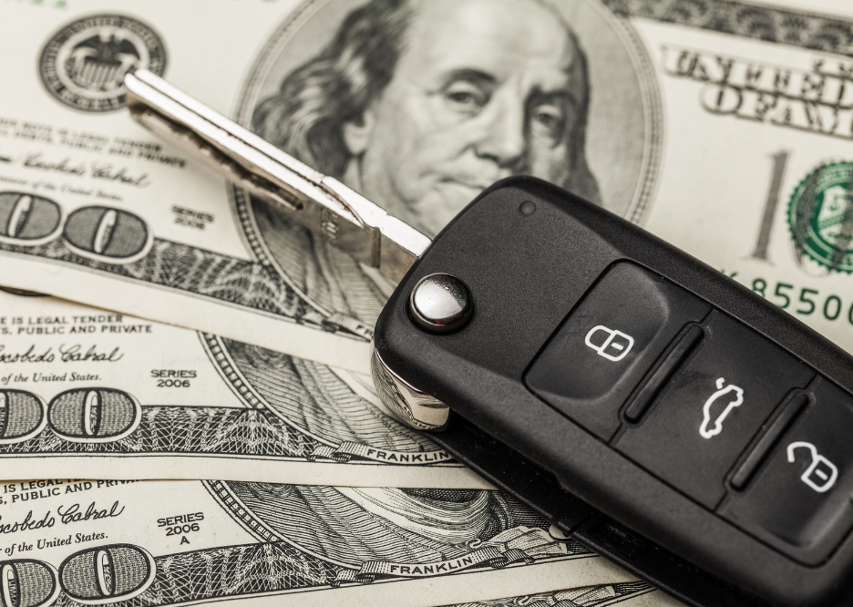Car key and cash